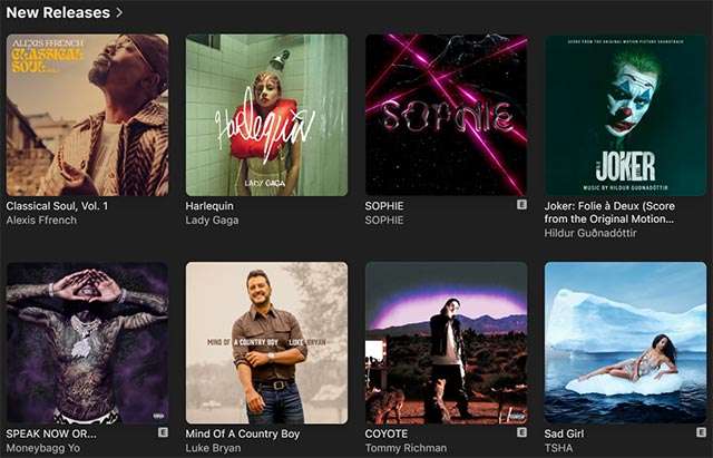 Le ultime uscite discografiche in streaming su Apple Music