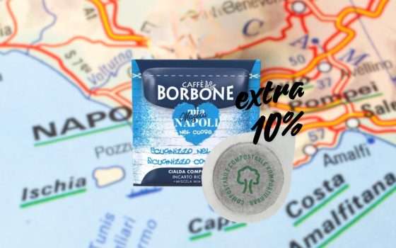 Cialde Caffè Borbone e sei subito a Napoli: sfrutta l'extra 10% su eBay