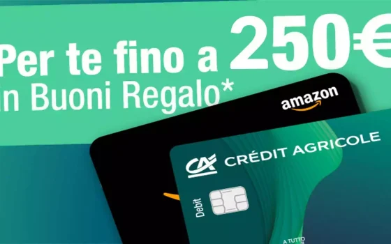 Con questo conto Crédit Agricole hai 250 € di buoni Amazon