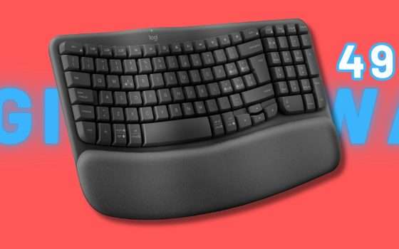 Logitech Wave Keys: tastiera ergonomica zero fili dal design unico (49€)