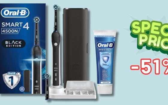 Oral-B Smart 4 4500: spazzolino elettrico e kit completo, addio dentista