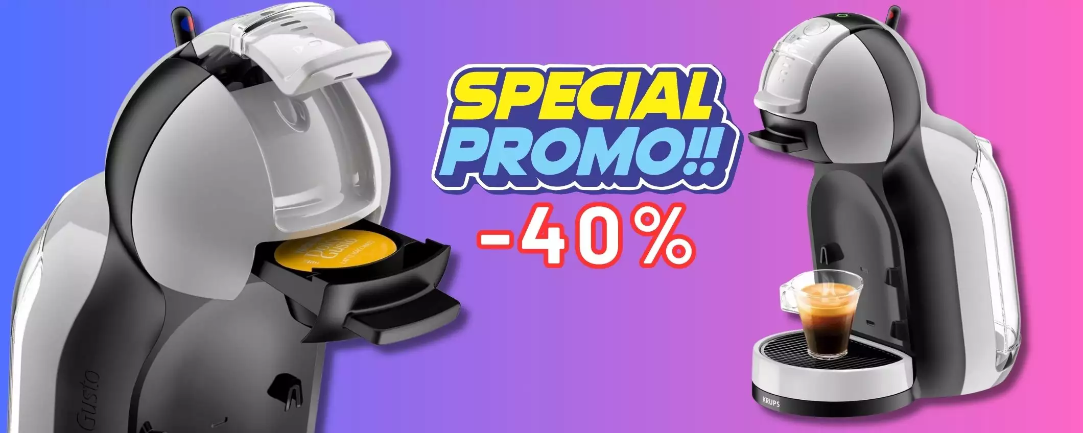 Nescafé Dolce Gusto Mini Me: macchina in sconto e 40€ di buono acquisto