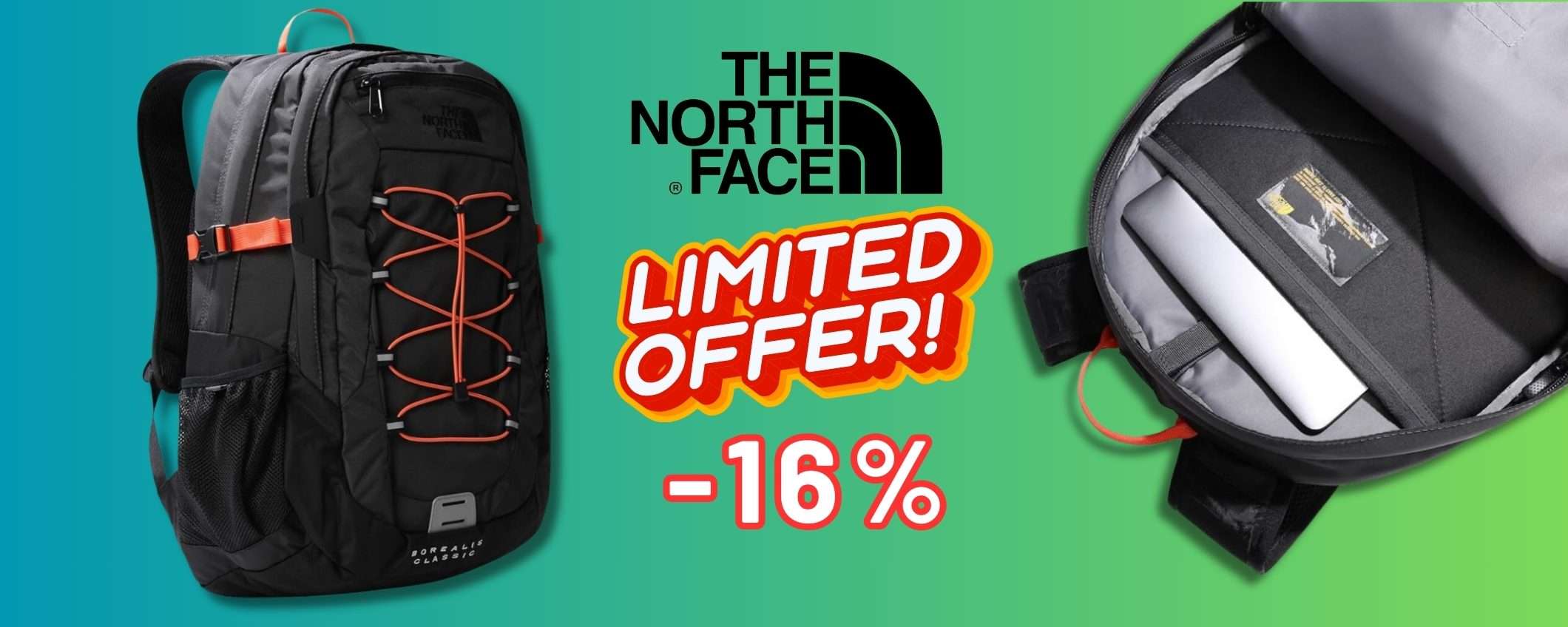 THE NORTH FACE, zaino Borealis in sottocosto e capienza 28L super