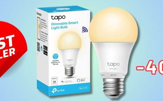 TP-Link per lampadina LED smart E27 da gestire con app, Alexa, Google