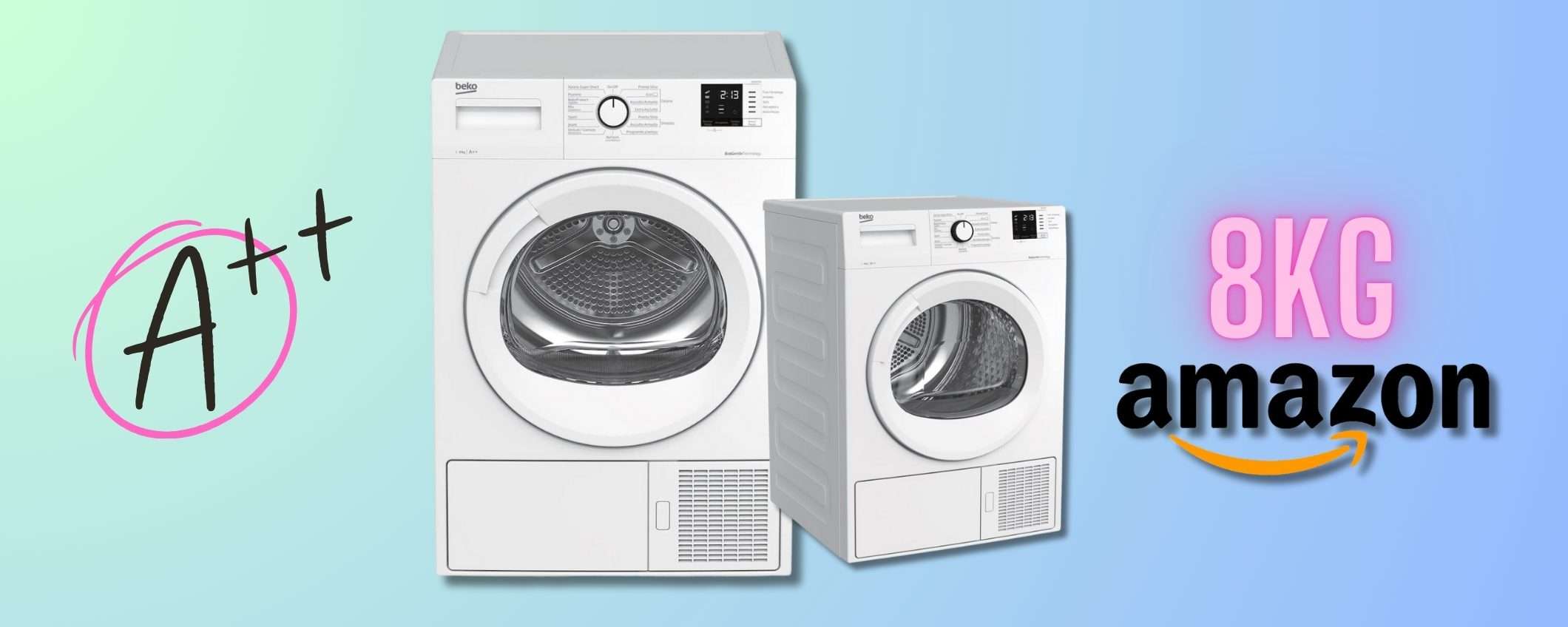 Beko DRX823N, asciugatrice 8KG e carico frontale: sconto 43% classe A++