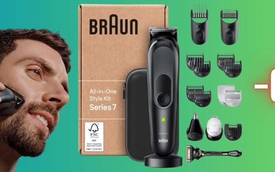 Braun Regolabarba e Tagliacapelli: kit 17 pezzi a prezzo regalo (-64%)