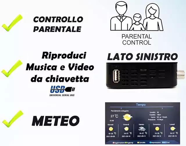 Le caratteristiche di Fenner GX1, decoder DVB-T2 per il digitale terrestre