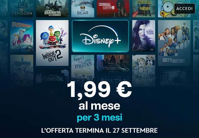 disney plus a 1,99 euro al mese