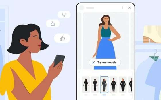 Google aggiorna strumento di shopping AI per provare i vestiti