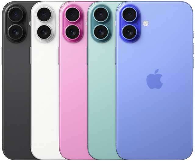 Le colorazioni di iPhone 16 Plus