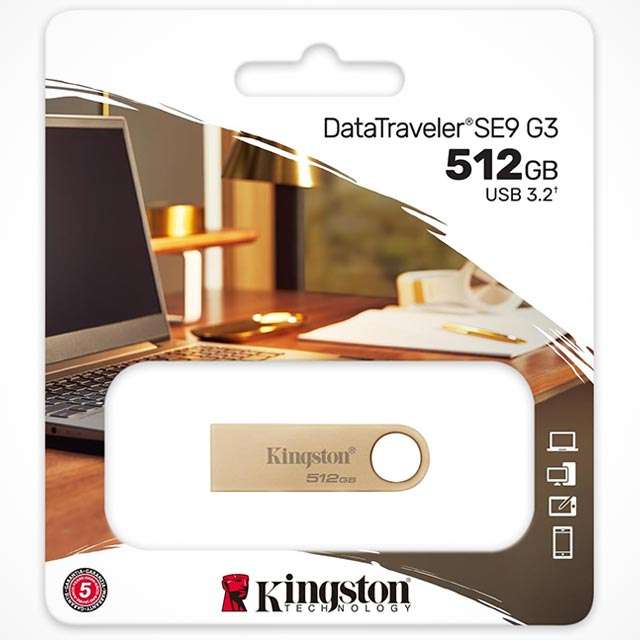 La pendrive USB da 512 GB della gamma Kingston DataTraveler SE9 G3