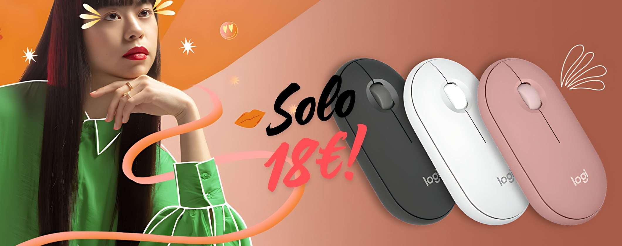 Logitech Pebble Mouse 2 in offerta a soli 18€