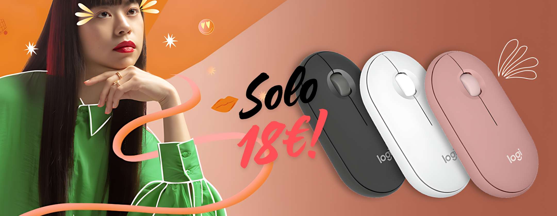 Logitech Pebble Mouse 2 in offerta a soli 18€