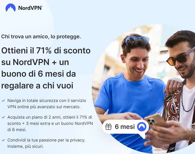 nordvpn 71 per cento di sconto per due anni