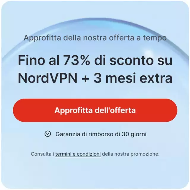 La promozione di NordVPN