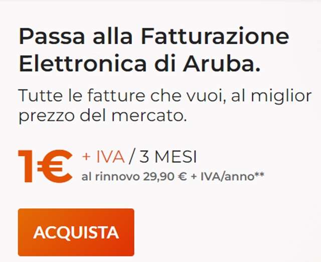 passa alla fatturazione elettronica di aruba