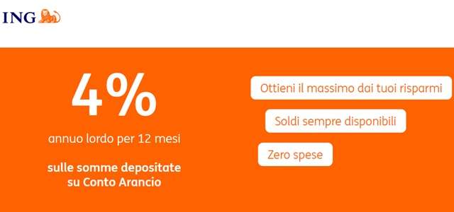 promozione conto arancio