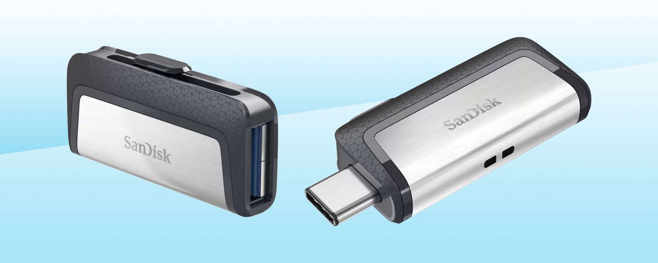 Pendrive SanDisk da 256 GB con USB-C e USB-A: prezzo minimo