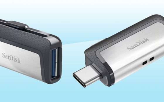 Pendrive SanDisk da 256 GB con USB-C e USB-A: prezzo minimo