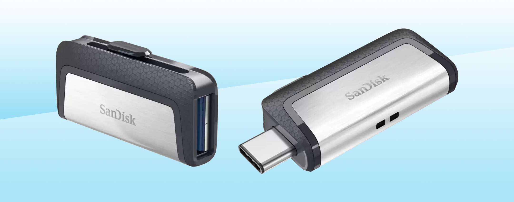 Pendrive SanDisk da 256 GB con USB-C e USB-A: prezzo minimo