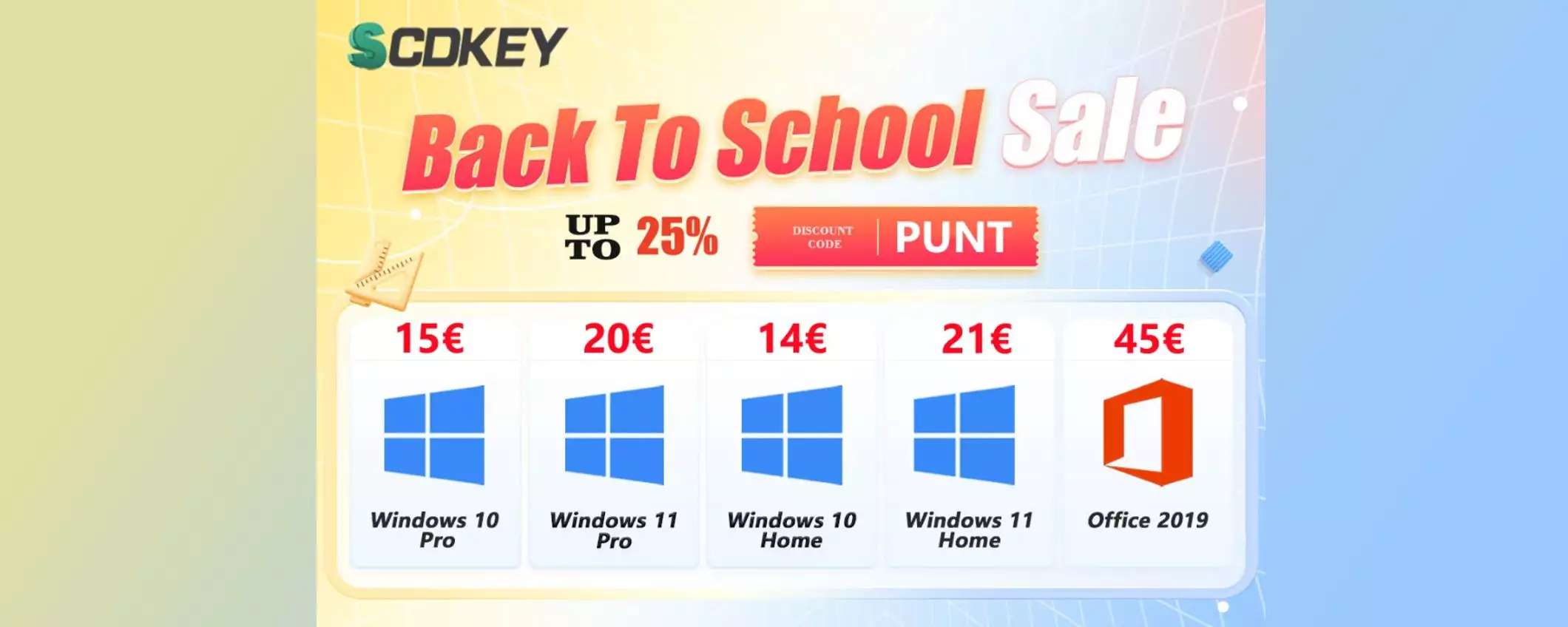 SCDKey, sconti per il ritorno a scuola: Windows 11 a soli 20€, Office a soli 25€!