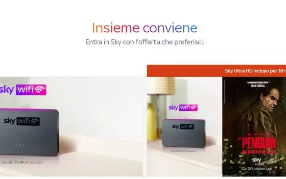 Sky WiFi con Sky TV e Sky Sport: una sola offerta a meno di 40 €/mese