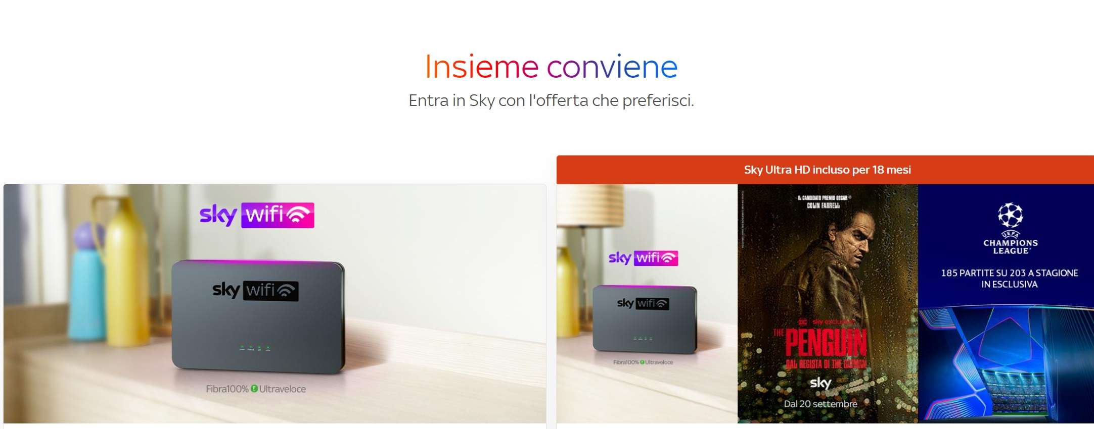 Sky WiFi con Sky TV e Sky Sport: una sola offerta a meno di 40 €/mese