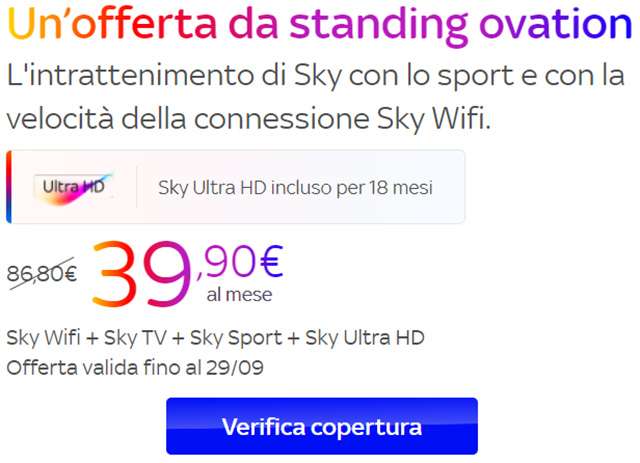 Cosa include la promozione di Sky Wifi