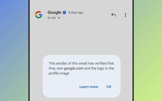 Gmail: spunta blu su Android e iOS per la verifica dei mittenti