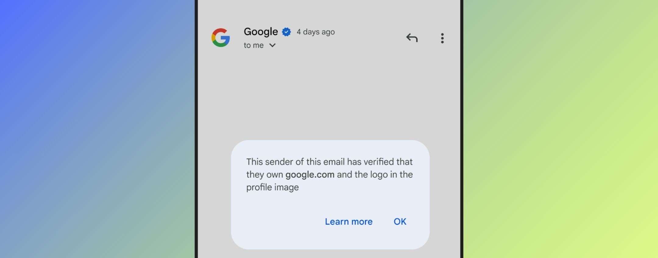 Gmail: spunta blu su Android e iOS per la verifica dei mittenti