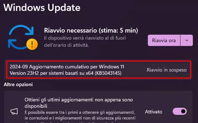 L'aggiornamento KB5043145 di Windows 11 è disponibile per il download