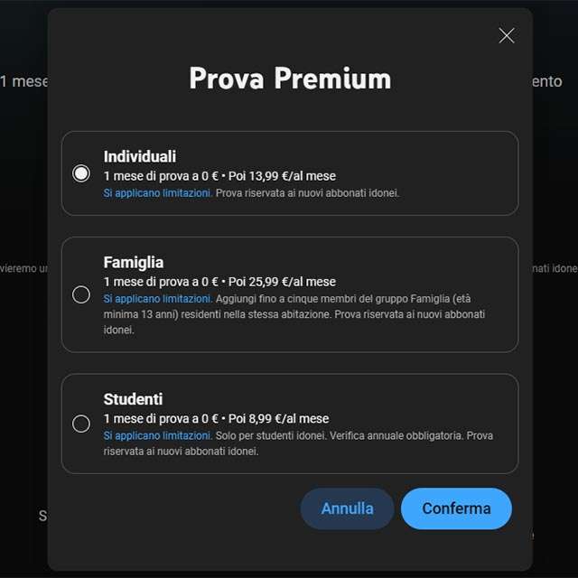 I prezzi degli abbonamenti a YouTube Premium