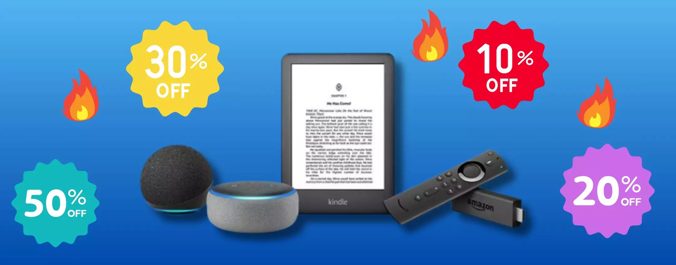 Echo, Kindle, Fire TV e Blink: dispositivi Amazon in sconto fino al 60%