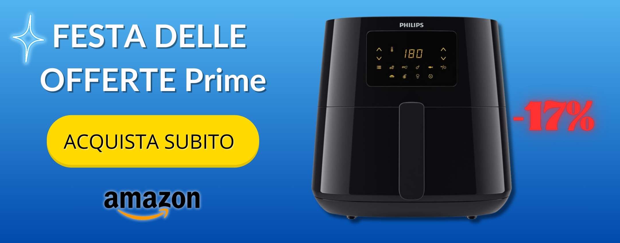 Philips Airfryer XL, la regina torna in sconto con Prime: cucina al TOP