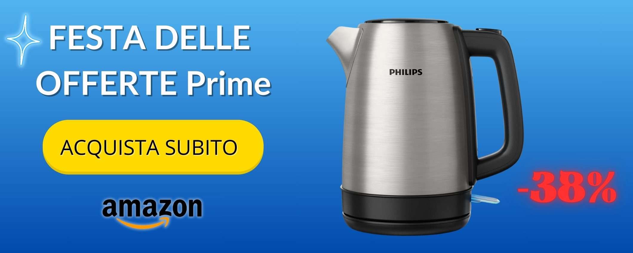 Philips Bollitore Elettrico: in ufficio SALVA l'inverno (-38% su Amazon)