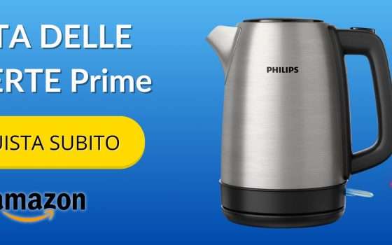 Philips Bollitore Elettrico: in ufficio SALVA l'inverno (-38% su Amazon)