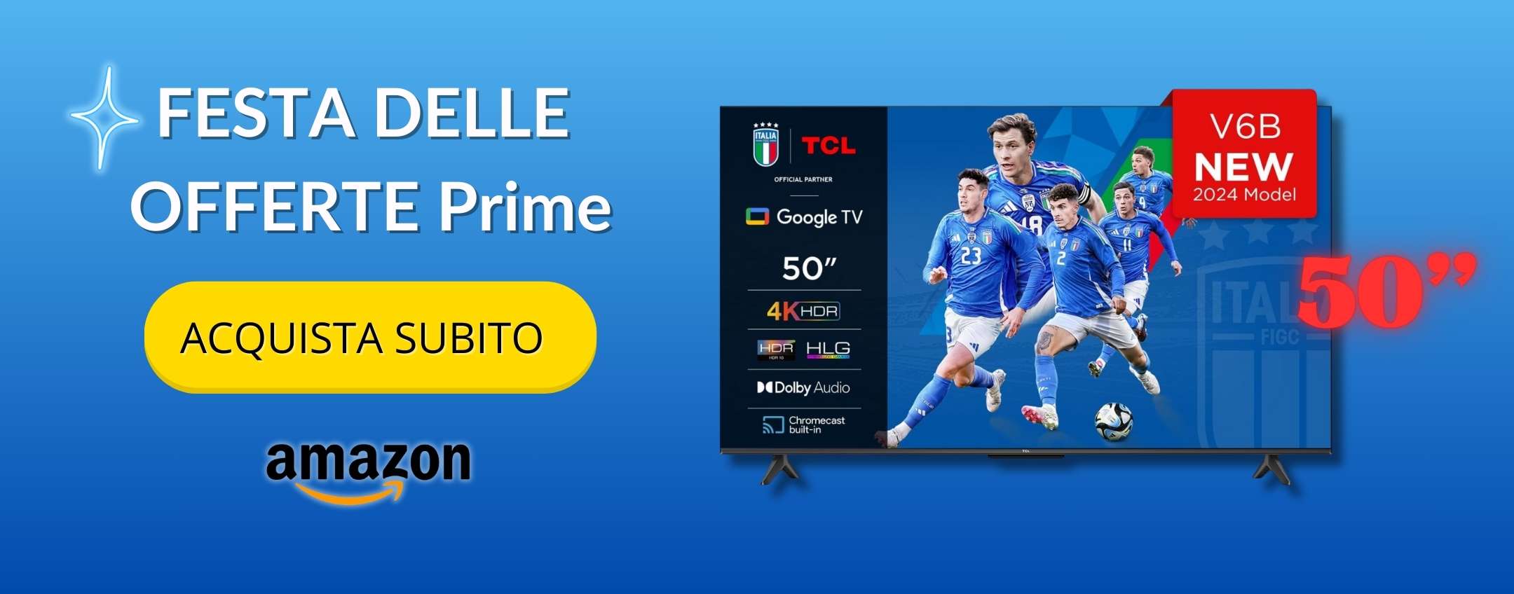 Smart TV TCL magica, 50″ Google TV e risoluzione 4K:  meno di 200€