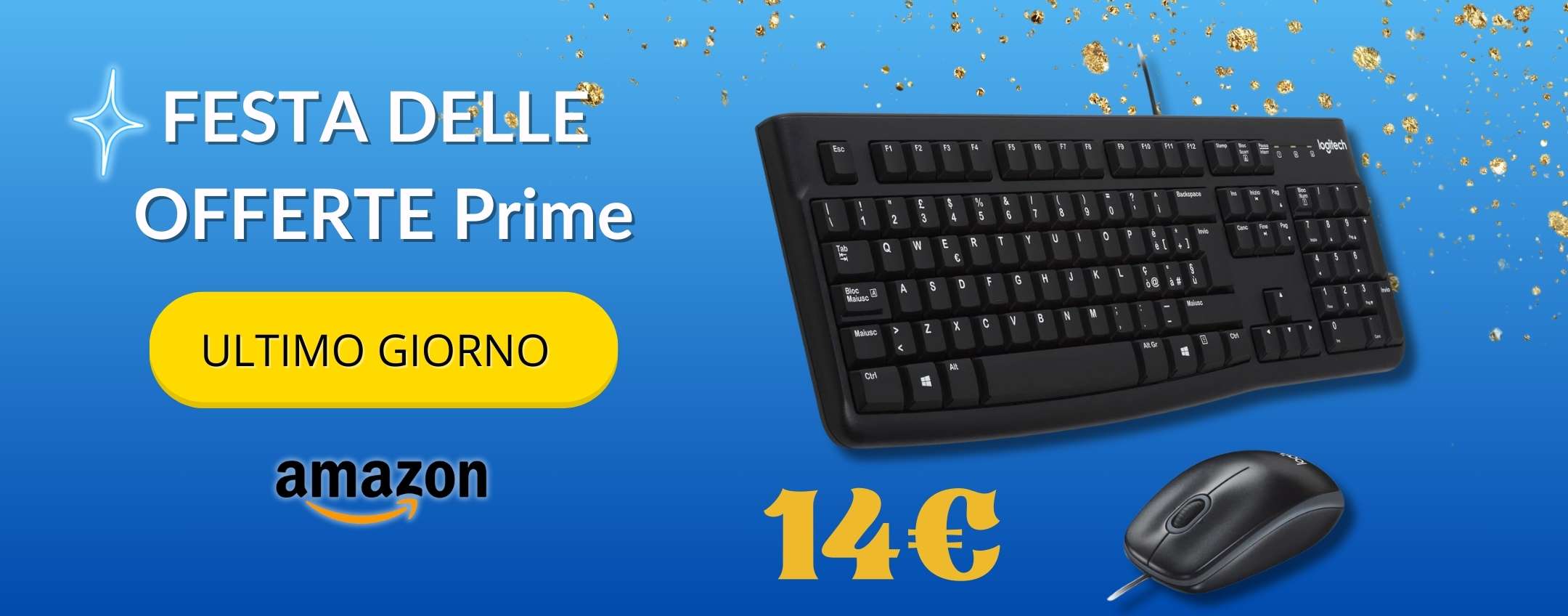 Logitech MK120 tastiera + mouse: meno di 24 ore per comprarli a 14€