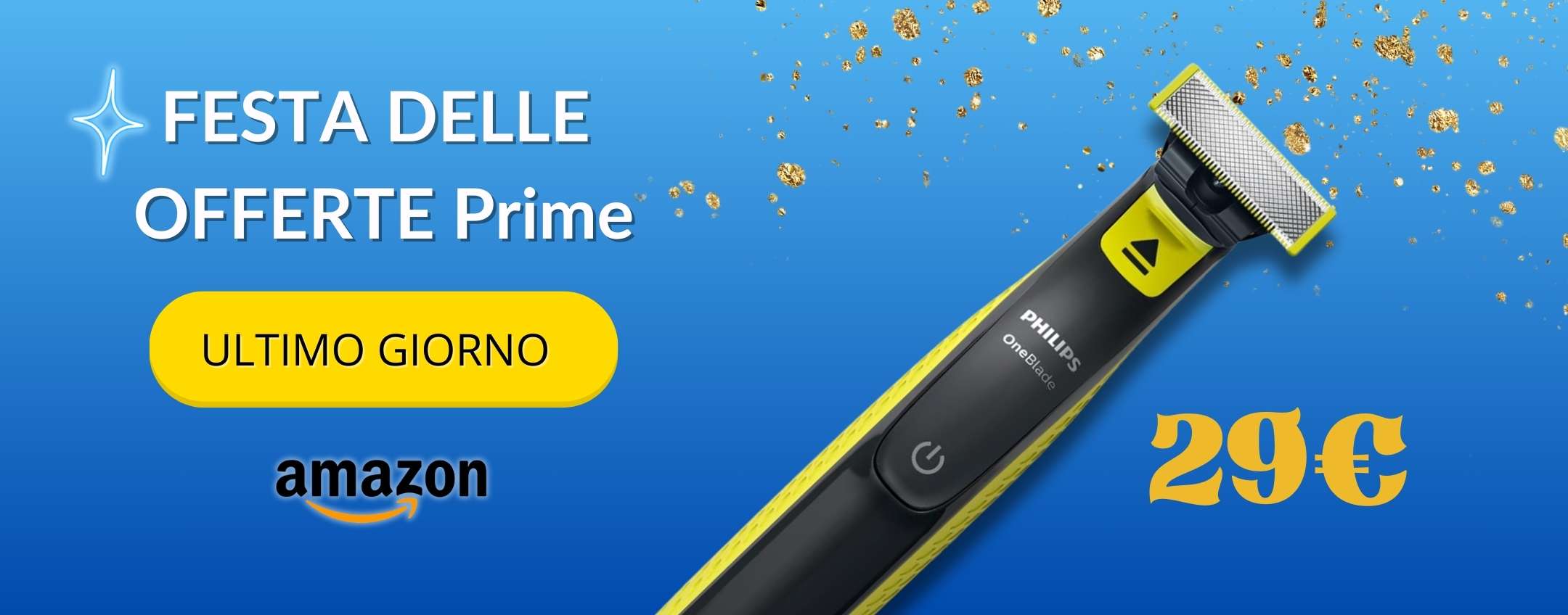 Philips OneBlade scende sotto i 30€ alla festa delle Offerte Prime