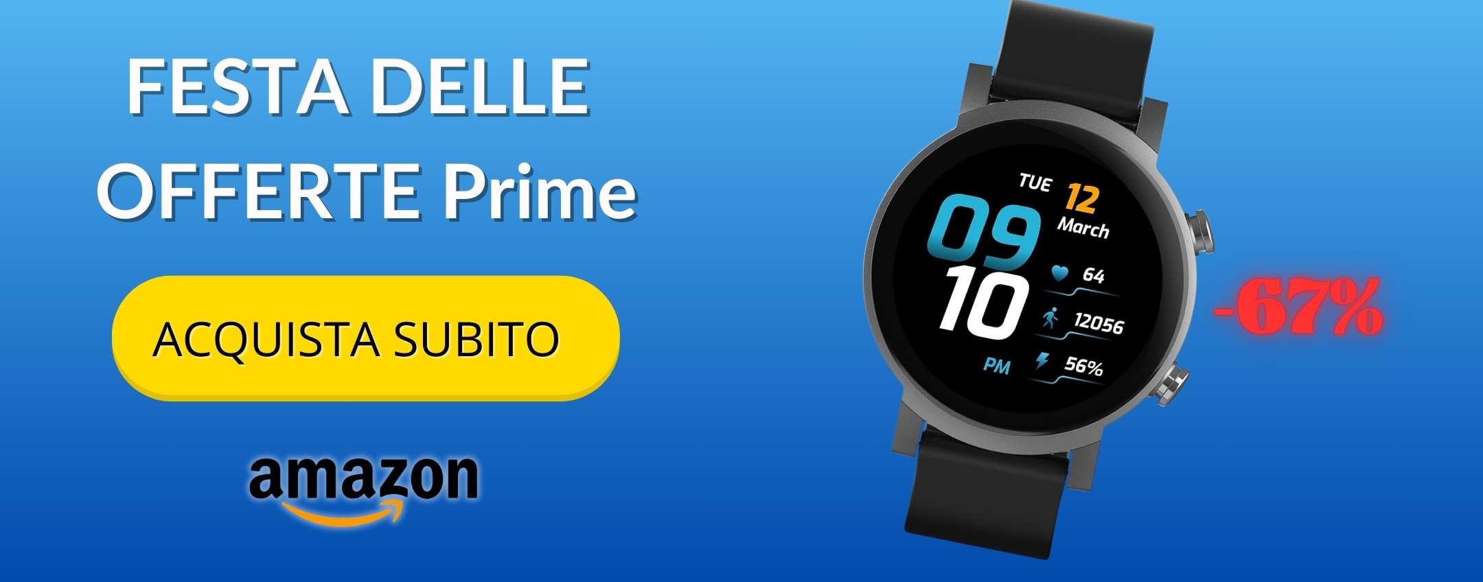 Ticwatch E3: metti al polso uno smartwatch ultra tech con sconto 67%