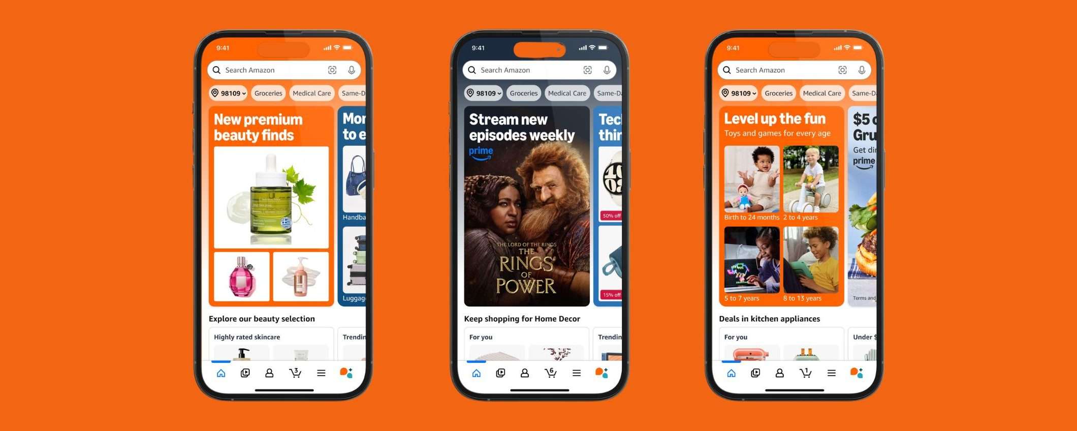 Amazon, nuova homepage per l'app di shopping