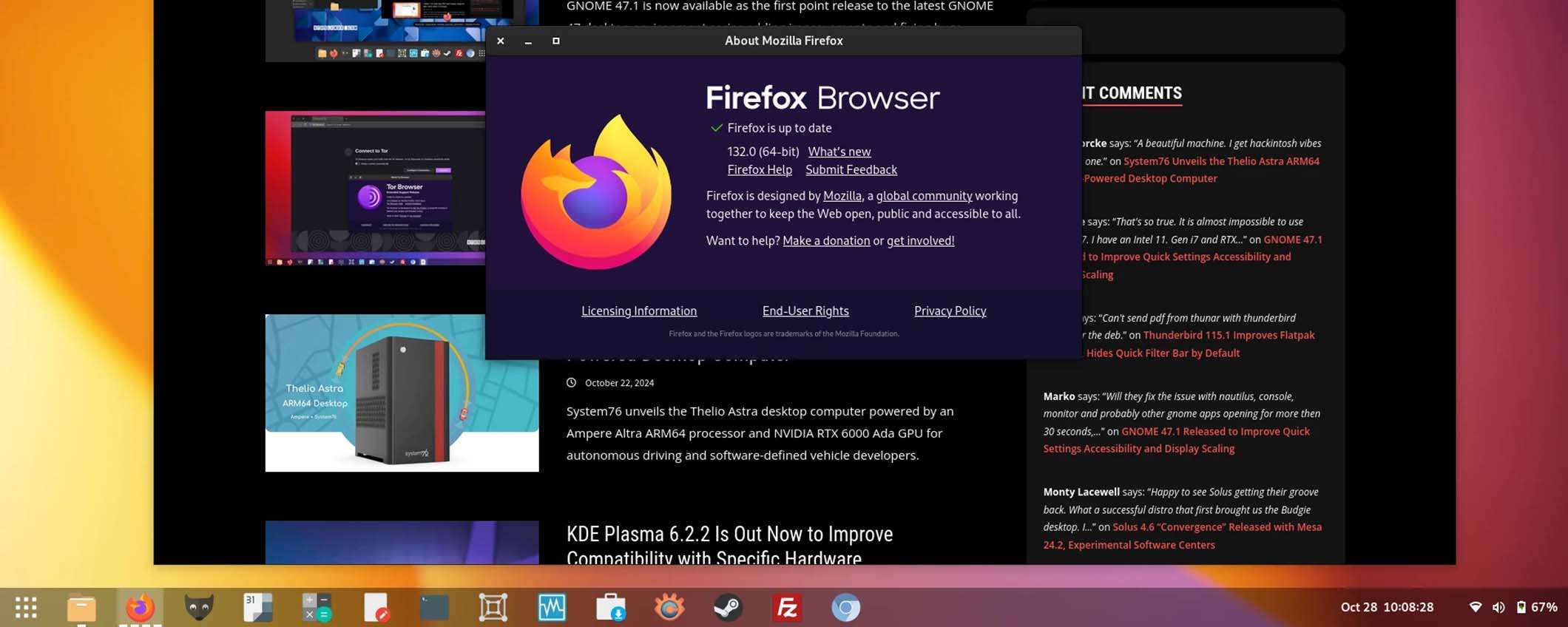 Mozilla Firefox 132 disponibile al download: tutte le novità