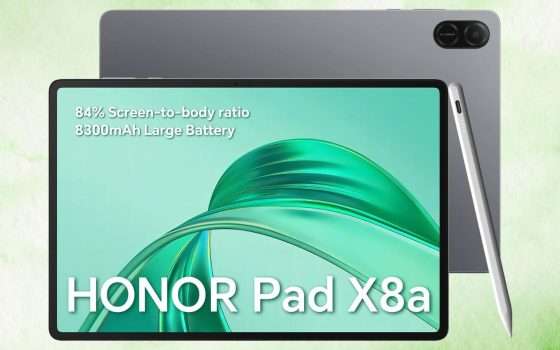 Tablet HONOR Pad X8a a 129,90€: occasione per la Festa delle Offerte Prime