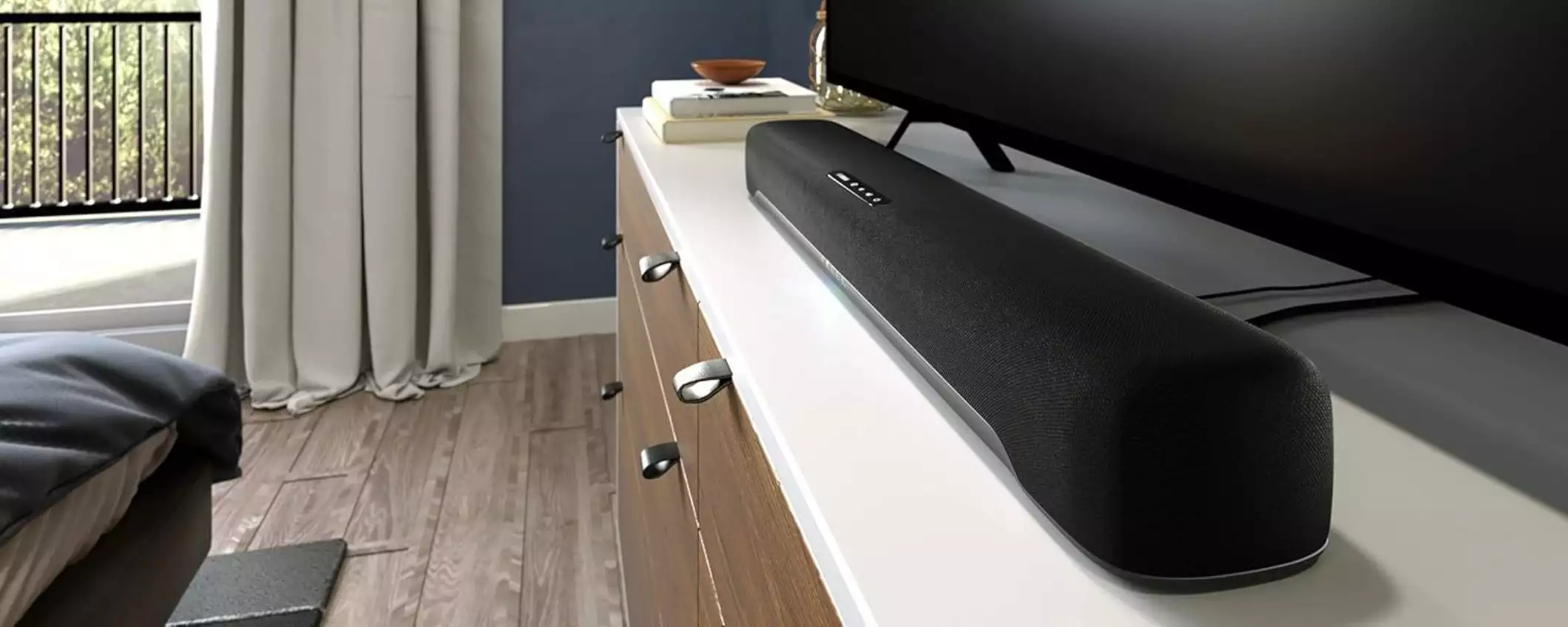 Soundbar Yamaha con tecnologia surround: lo sconto Amazon è rumoroso (-43%)