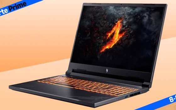 Notebook gaming: Acer Nitro V 16 a -300€ per la Festa di Prime