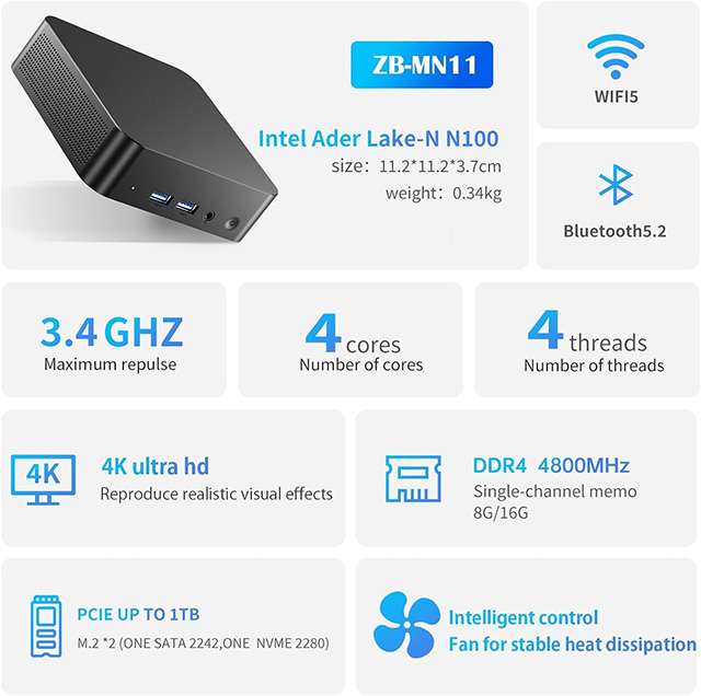 AskHand ZB-MN11: le caratteristiche del Mini PC