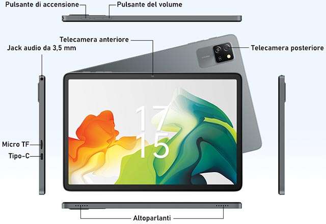 Il design del tablet Blackview Tab 60