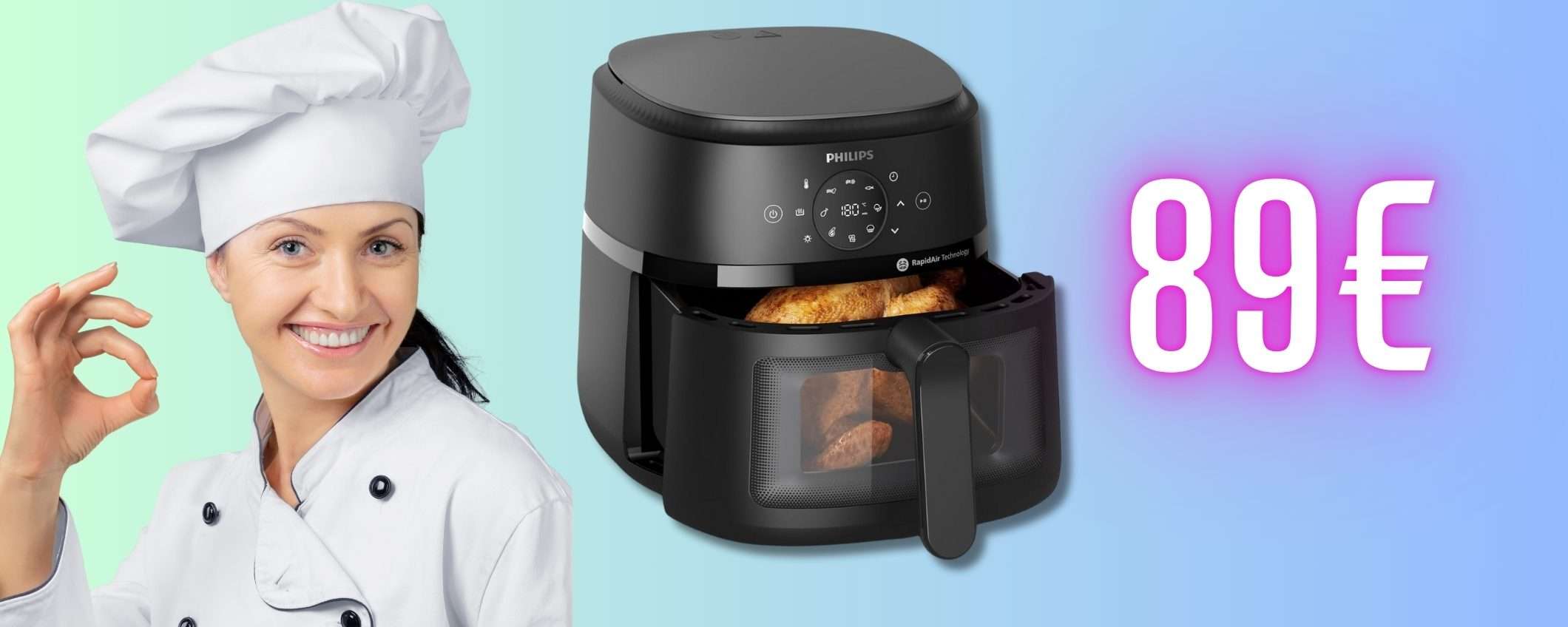 Philips Airfryer con cestello 6,2L, 13 programmi e cottura professionale