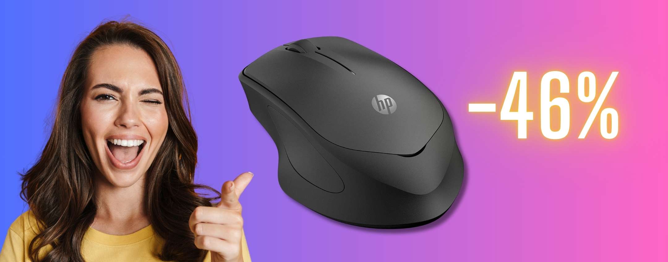 HP 280M: un mouse wireless che regala il silenzio assoluto (13€)