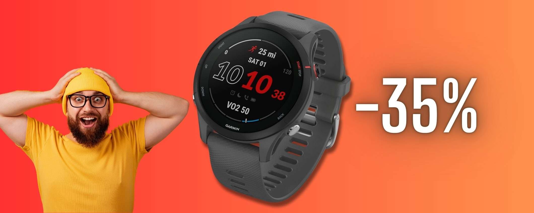 Garmin Forerunner 255 è lo smartwatch per SOLI sportivi: esclusivo, -35%